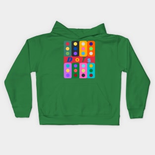 Colorful Dots Retro Design Kids Hoodie